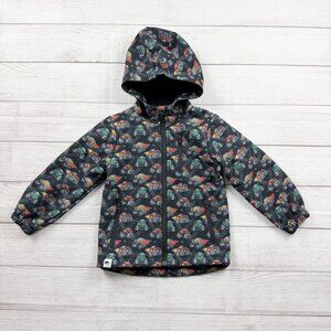 George Hats Boys Hooded Jacket Monster Truck Print Fleece Lined Zip Up Coat 4-5